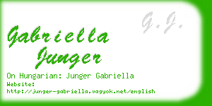 gabriella junger business card